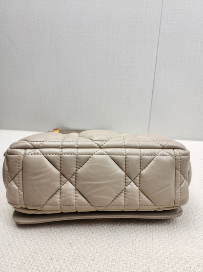 Dior Sand Lambskin Macro Cannage Small Caro (GHW)