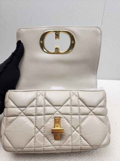 Dior Sand Lambskin Macro Cannage Small Caro (GHW)