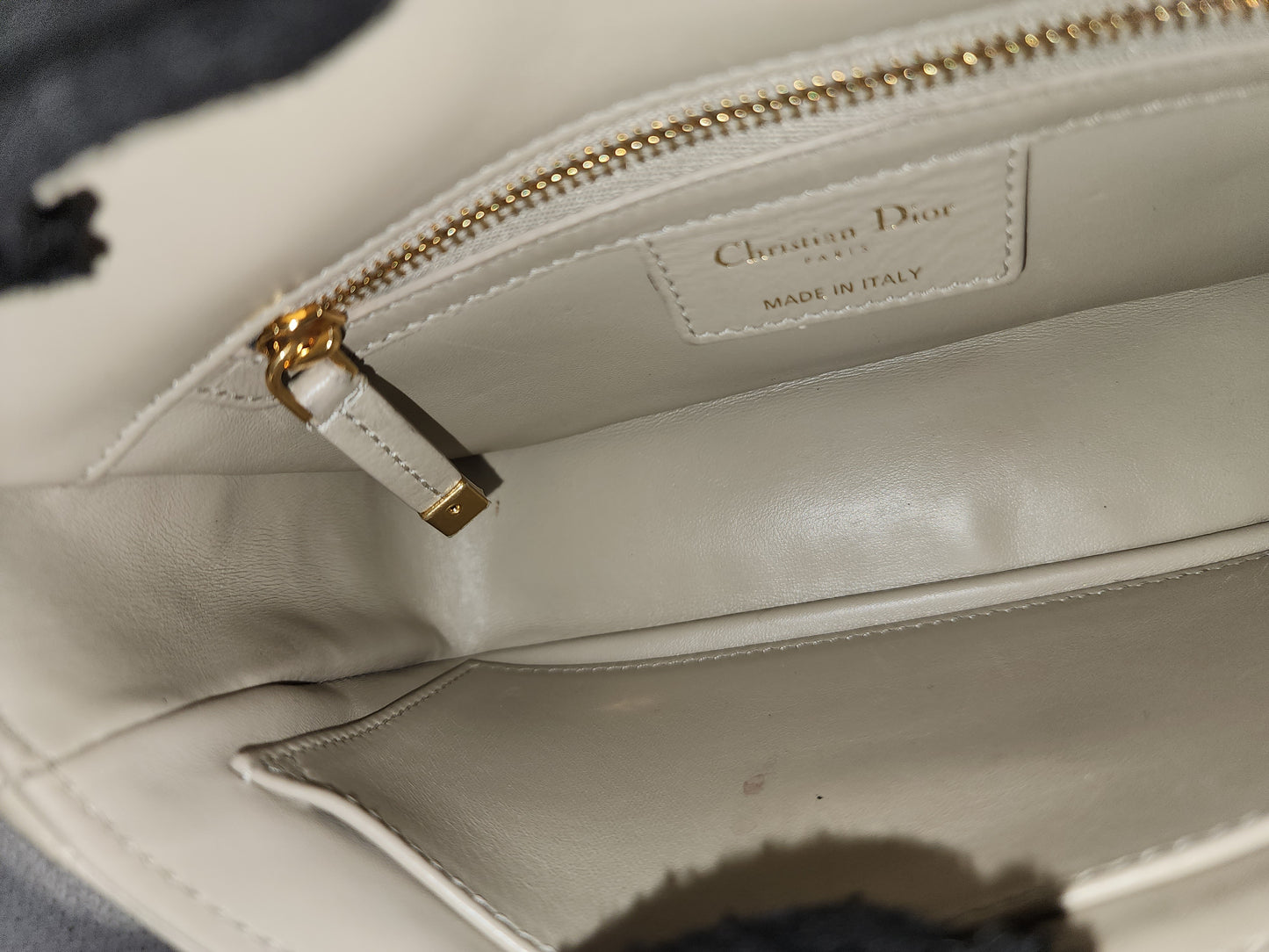 Dior Sand Lambskin Macro Cannage Small Caro (GHW)