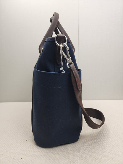 Hermes Navy Blue / Feu Pansage Groom Tote