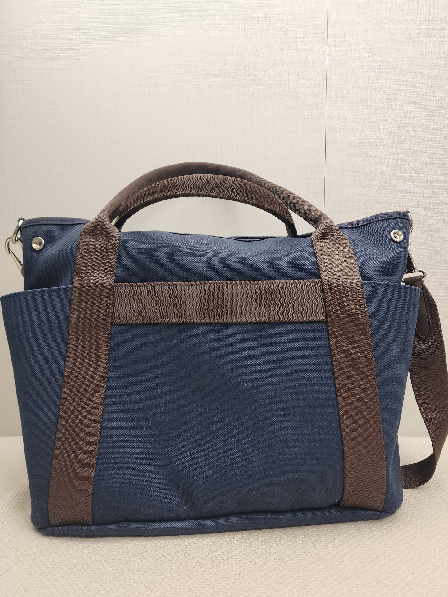 Hermes Navy Blue / Feu Pansage Groom Tote