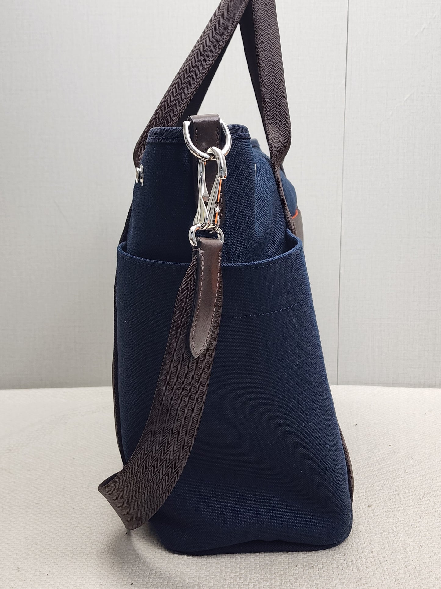 Hermes Navy Blue / Feu Pansage Groom Tote