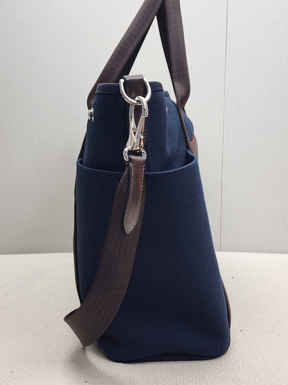 Hermes Navy Blue / Feu Pansage Groom Tote