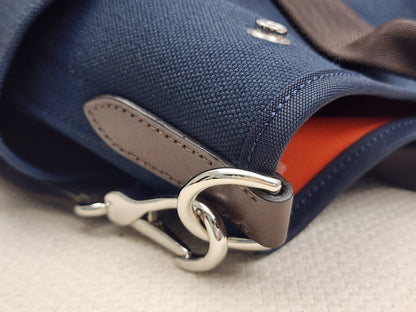 Hermes Navy Blue / Feu Pansage Groom Tote