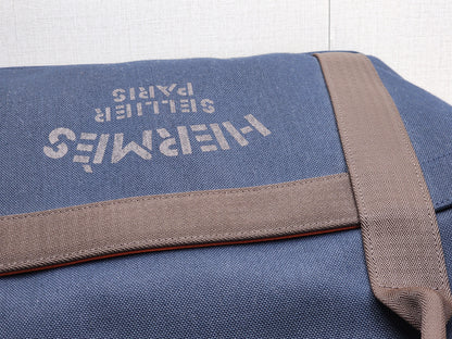 Hermes Navy Blue / Feu Pansage Groom Tote