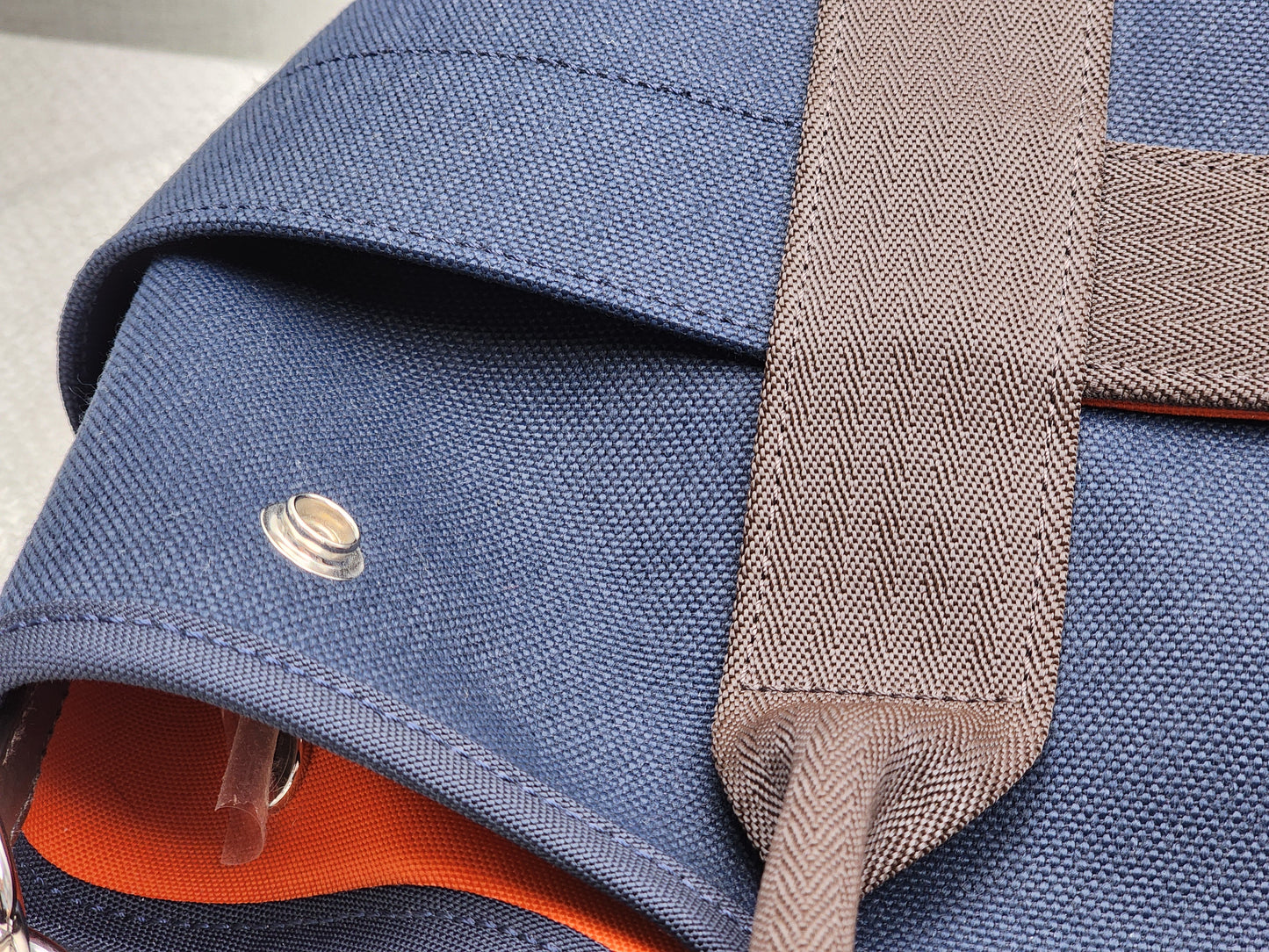 Hermes Navy Blue / Feu Pansage Groom Tote