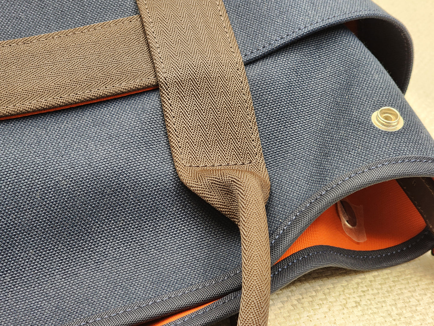 Hermes Navy Blue / Feu Pansage Groom Tote