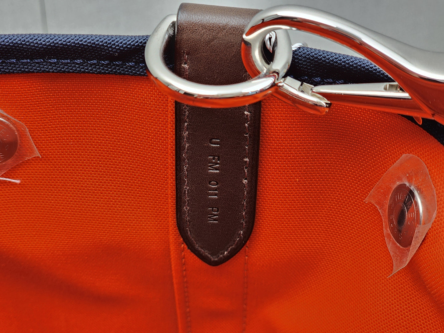 Hermes Navy Blue / Feu Pansage Groom Tote