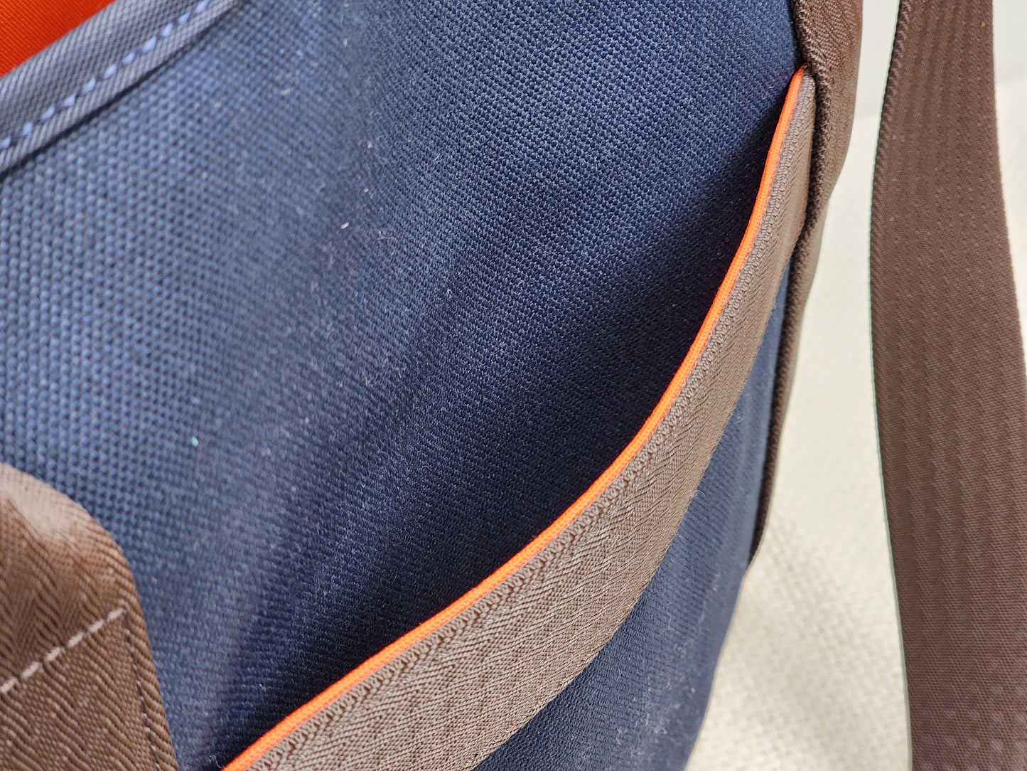 Hermes Navy Blue / Feu Pansage Groom Tote