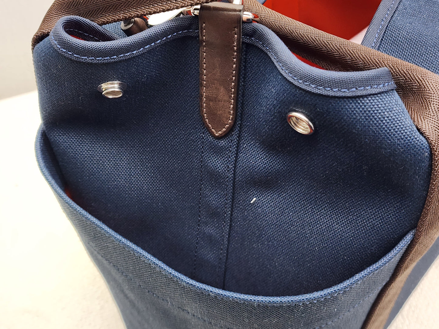 Hermes Navy Blue / Feu Pansage Groom Tote