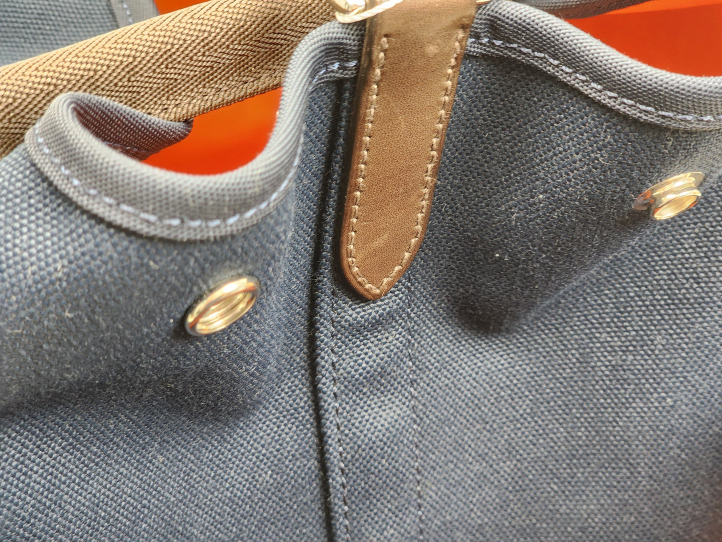 Hermes Navy Blue / Feu Pansage Groom Tote