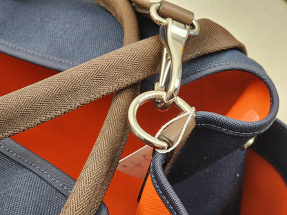 Hermes Navy Blue / Feu Pansage Groom Tote