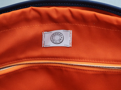 Hermes Navy Blue / Feu Pansage Groom Tote