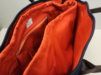 Hermes Navy Blue / Feu Pansage Groom Tote