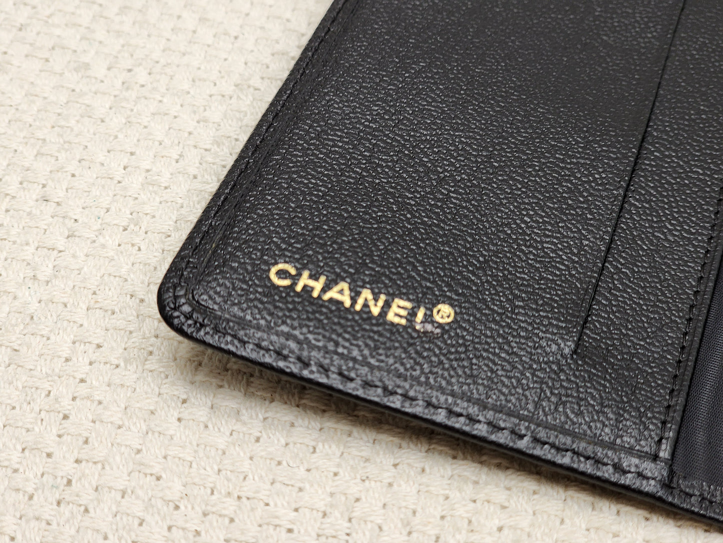Chanel Black Goatskin Vintage Pocket Organizer (GHW)