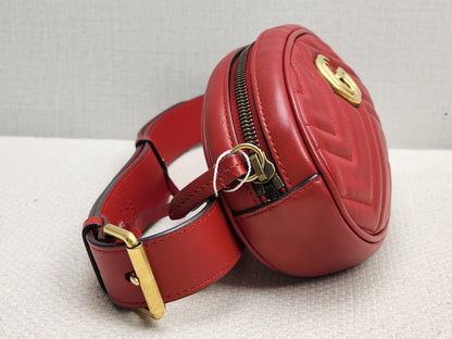 Gucci Red Marmont Belt Bag (GHW)