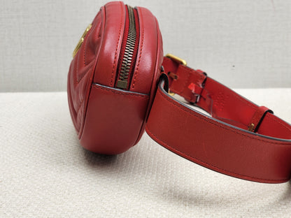Gucci Red Marmont Belt Bag (GHW)