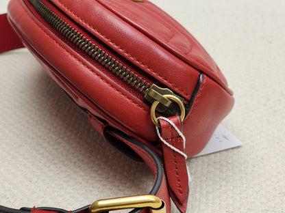 Gucci Red Marmont Belt Bag (GHW)