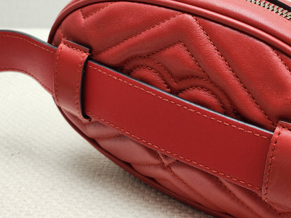 Gucci Red Marmont Belt Bag (GHW)