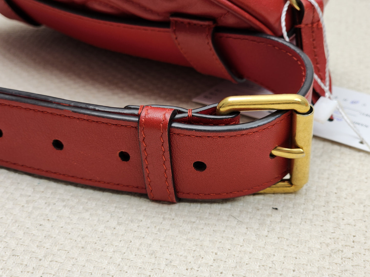 Gucci Red Marmont Belt Bag (GHW)