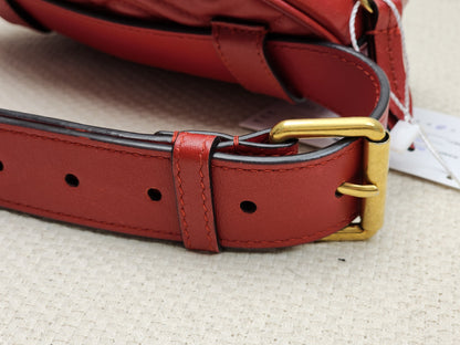 Gucci Red Marmont Belt Bag (GHW)