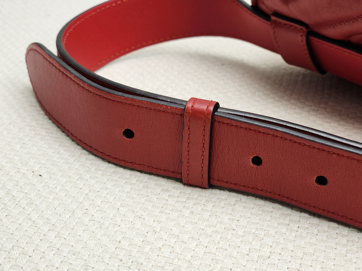 Gucci Red Marmont Belt Bag (GHW)