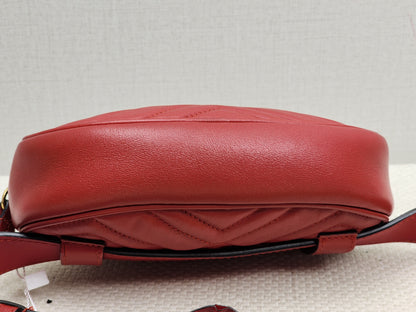 Gucci Red Marmont Belt Bag (GHW)