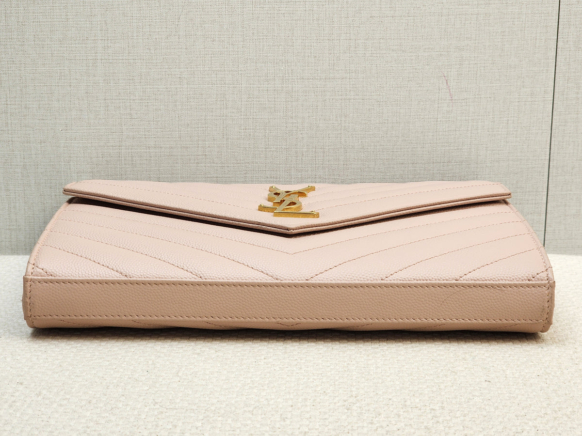 YSL Pink Grain de Poudre Classic Cassandre WOC (GHW)