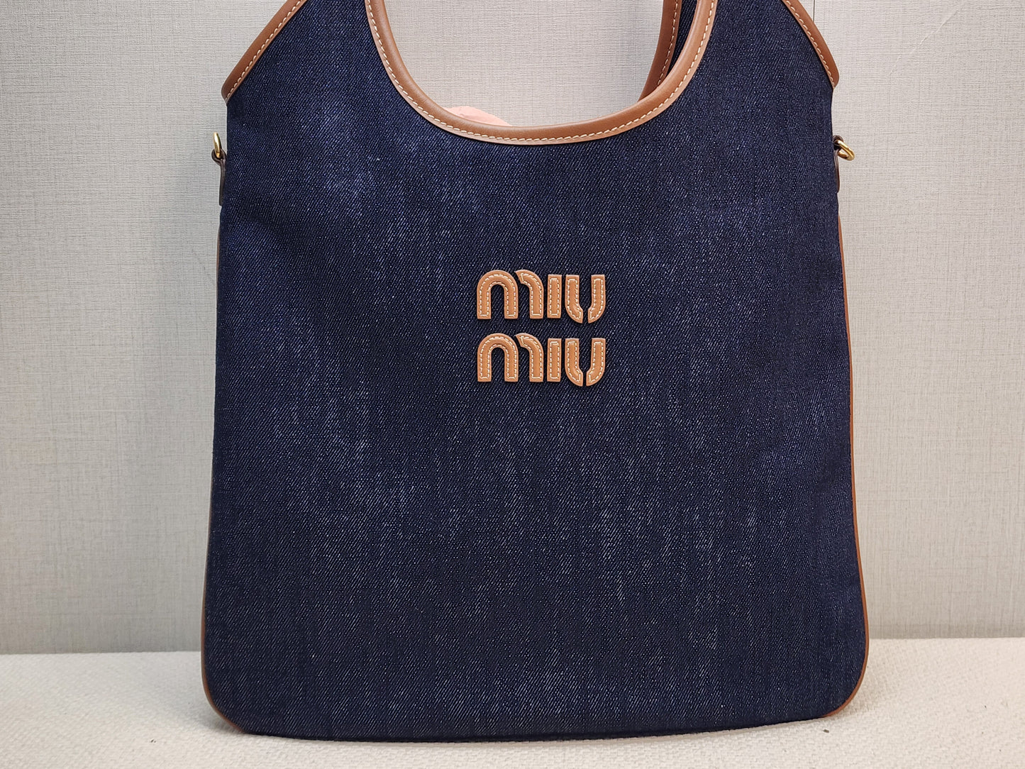 Miu Miu Blue/Brandy Denim Ivy Tote