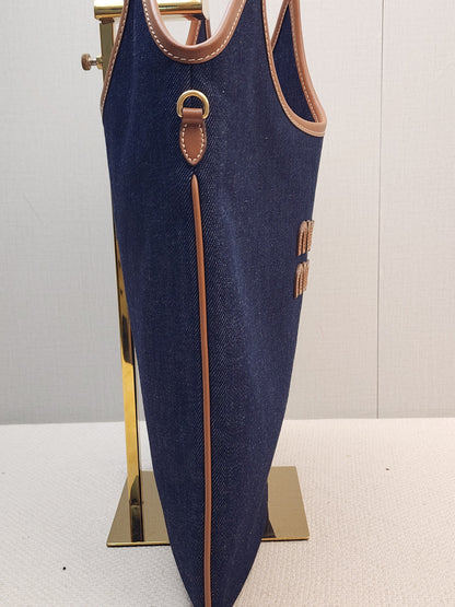 Miu Miu Blue/Brandy Denim Ivy Tote
