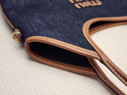 Miu Miu Blue/Brandy Denim Ivy Tote