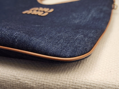 Miu Miu Blue/Brandy Denim Ivy Tote