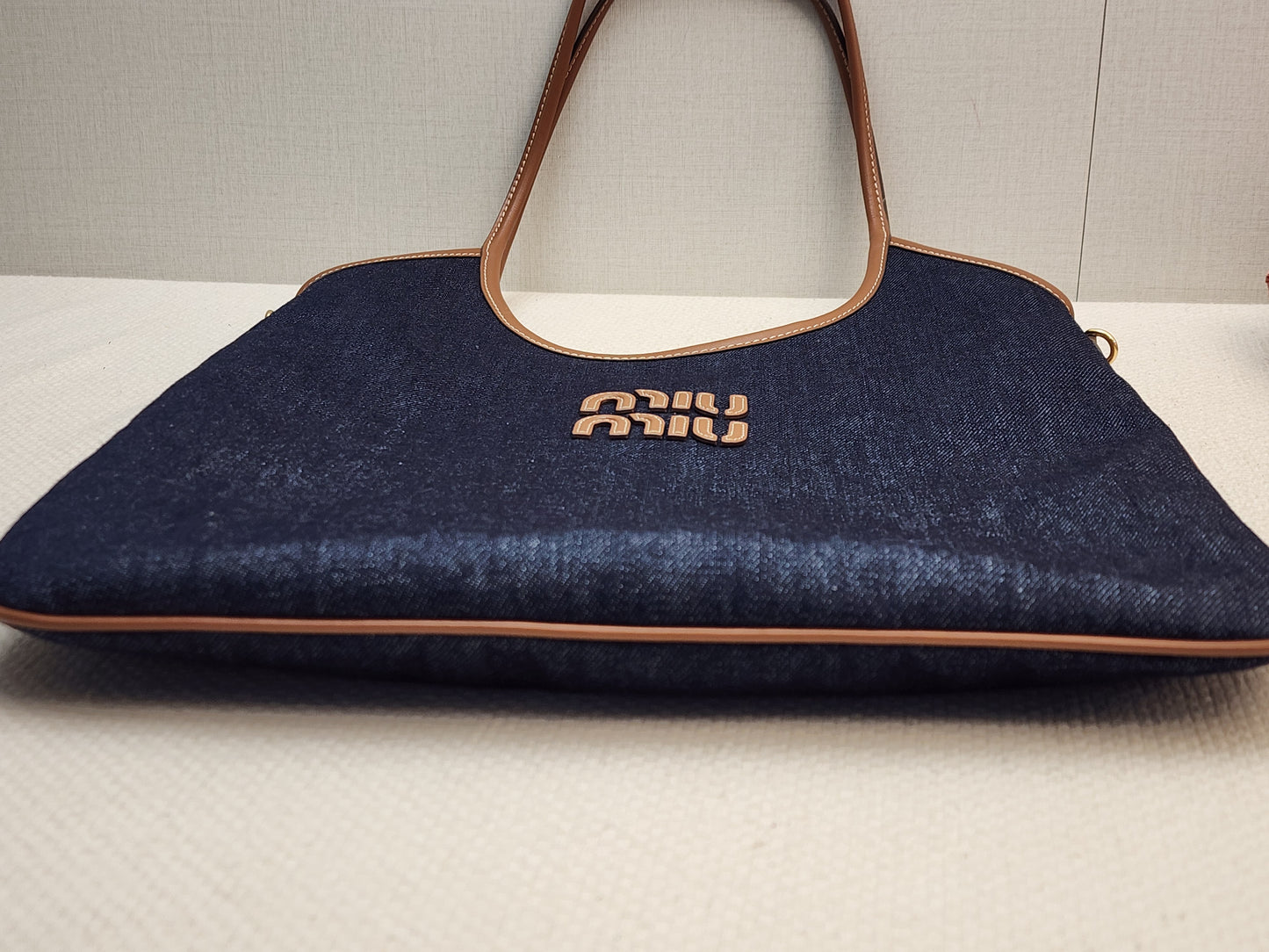 Miu Miu Blue/Brandy Denim Ivy Tote