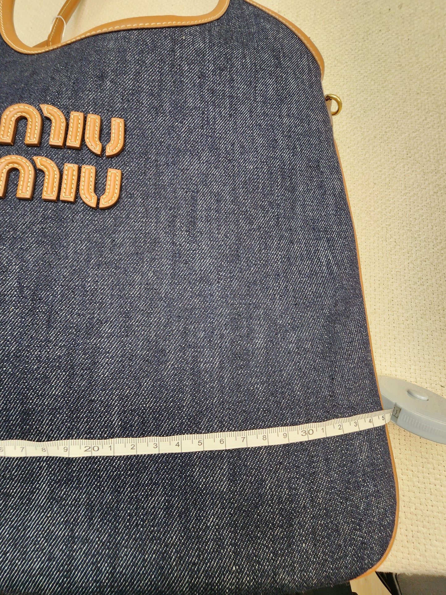 Miu Miu Blue/Brandy Denim Ivy Tote