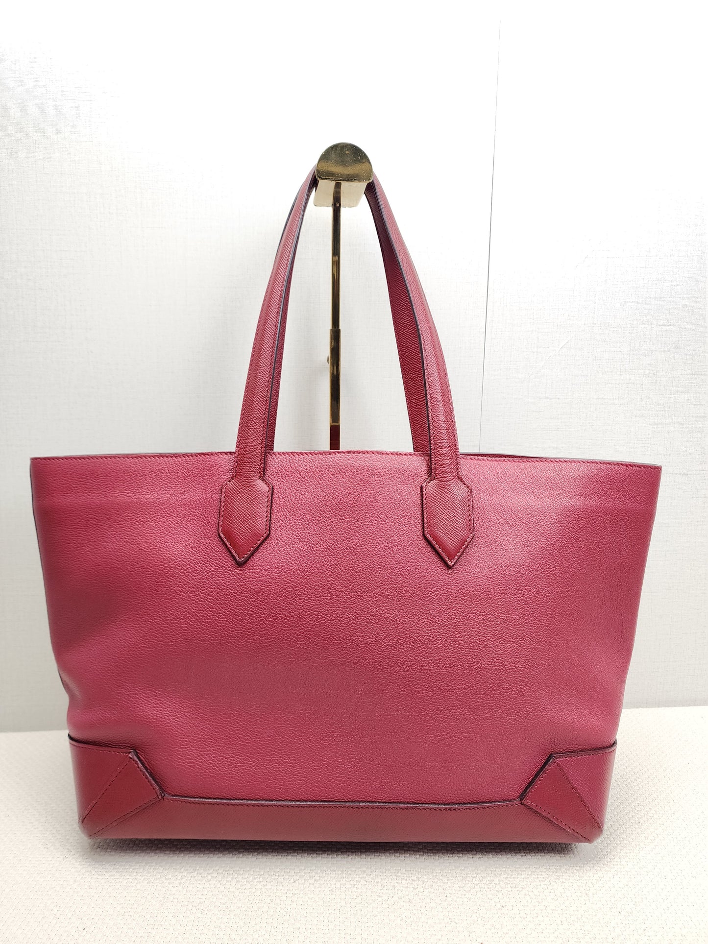 Hermes Rouge Grenat Evercolor / Epsom Maxi Box 36 Cabas