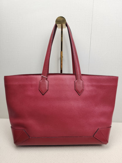 Hermes Rouge Grenat Evercolor / Epsom Maxi Box 36 Cabas