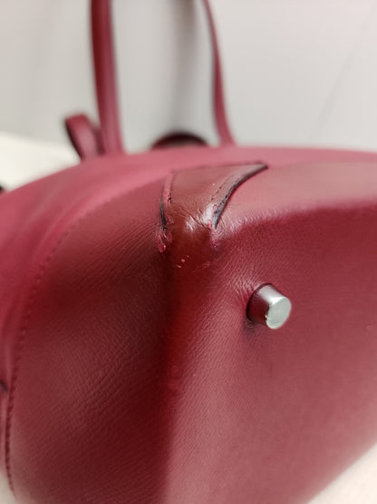 Hermes Rouge Grenat Evercolor / Epsom Maxi Box 36 Cabas