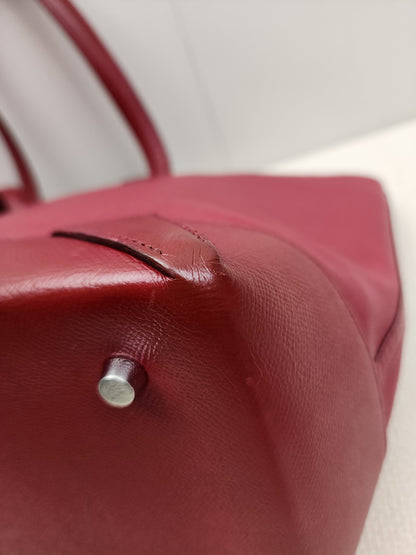 Hermes Rouge Grenat Evercolor / Epsom Maxi Box 36 Cabas