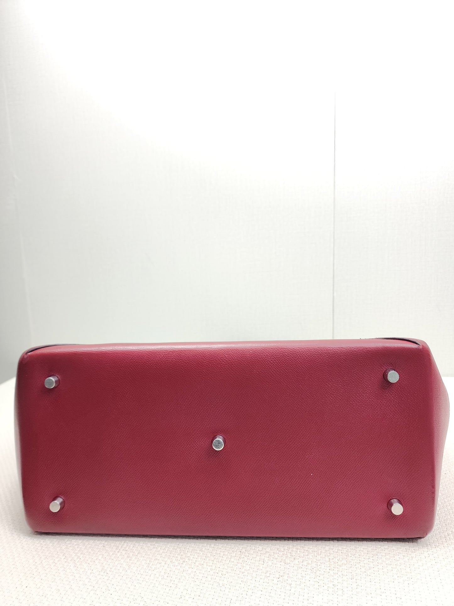 Hermes Rouge Grenat Evercolor / Epsom Maxi Box 36 Cabas