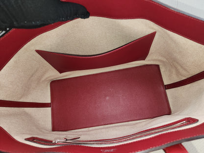 Hermes Rouge Grenat Evercolor / Epsom Maxi Box 36 Cabas