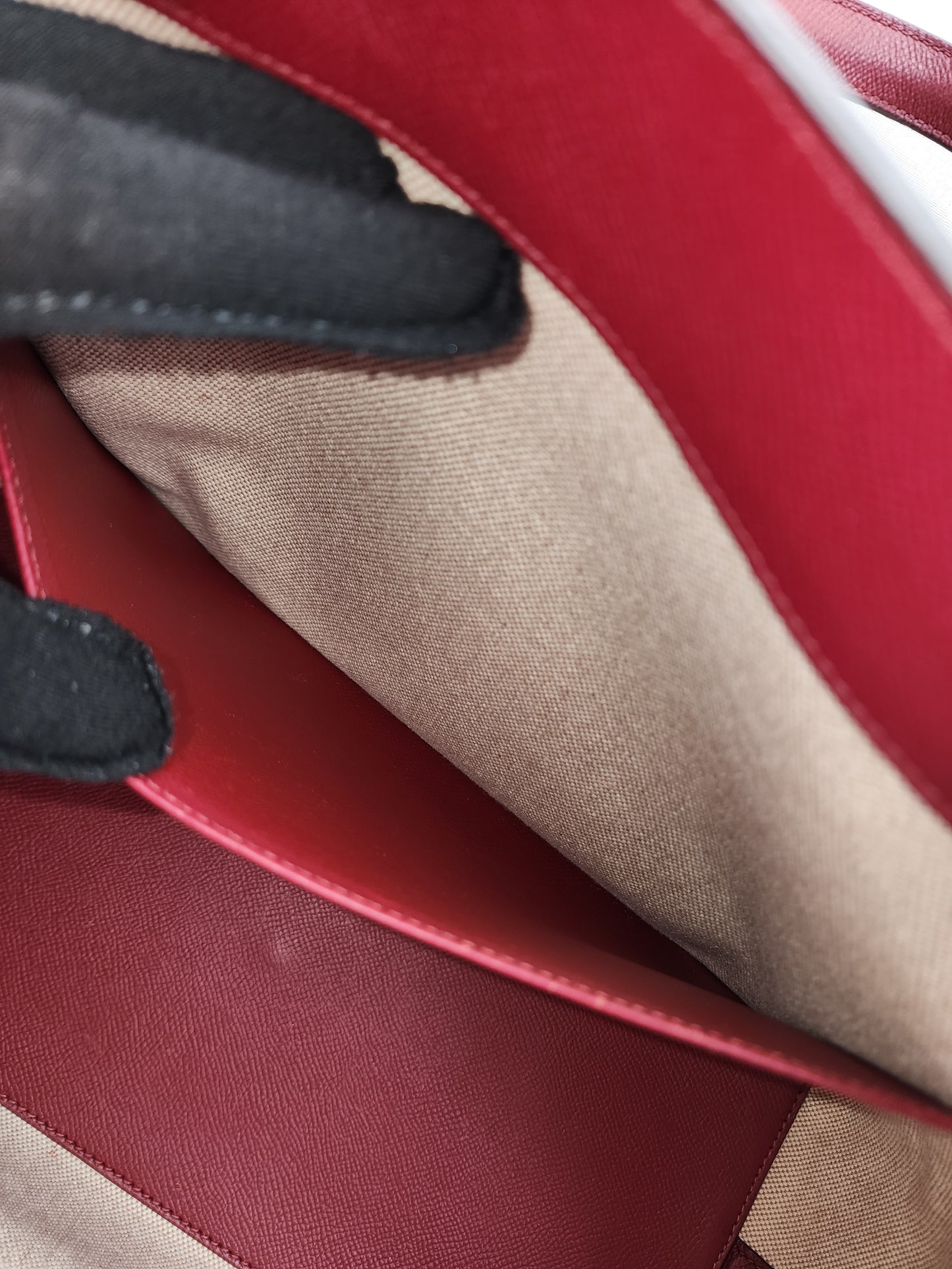 Hermes Rouge Grenat Evercolor / Epsom Maxi Box 36 Cabas