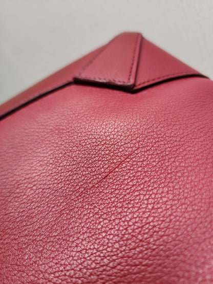 Hermes Rouge Grenat Evercolor / Epsom Maxi Box 36 Cabas