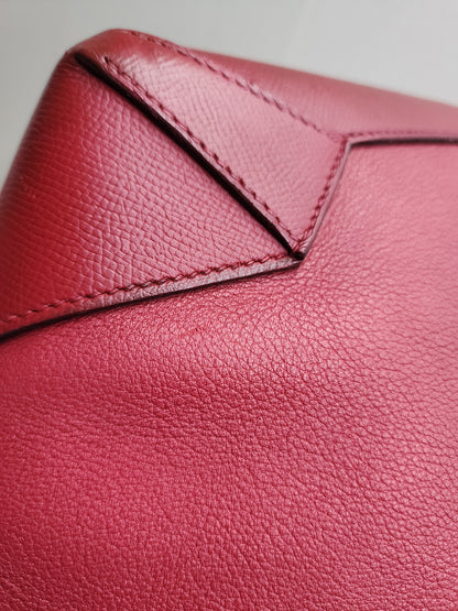 Hermes Rouge Grenat Evercolor / Epsom Maxi Box 36 Cabas