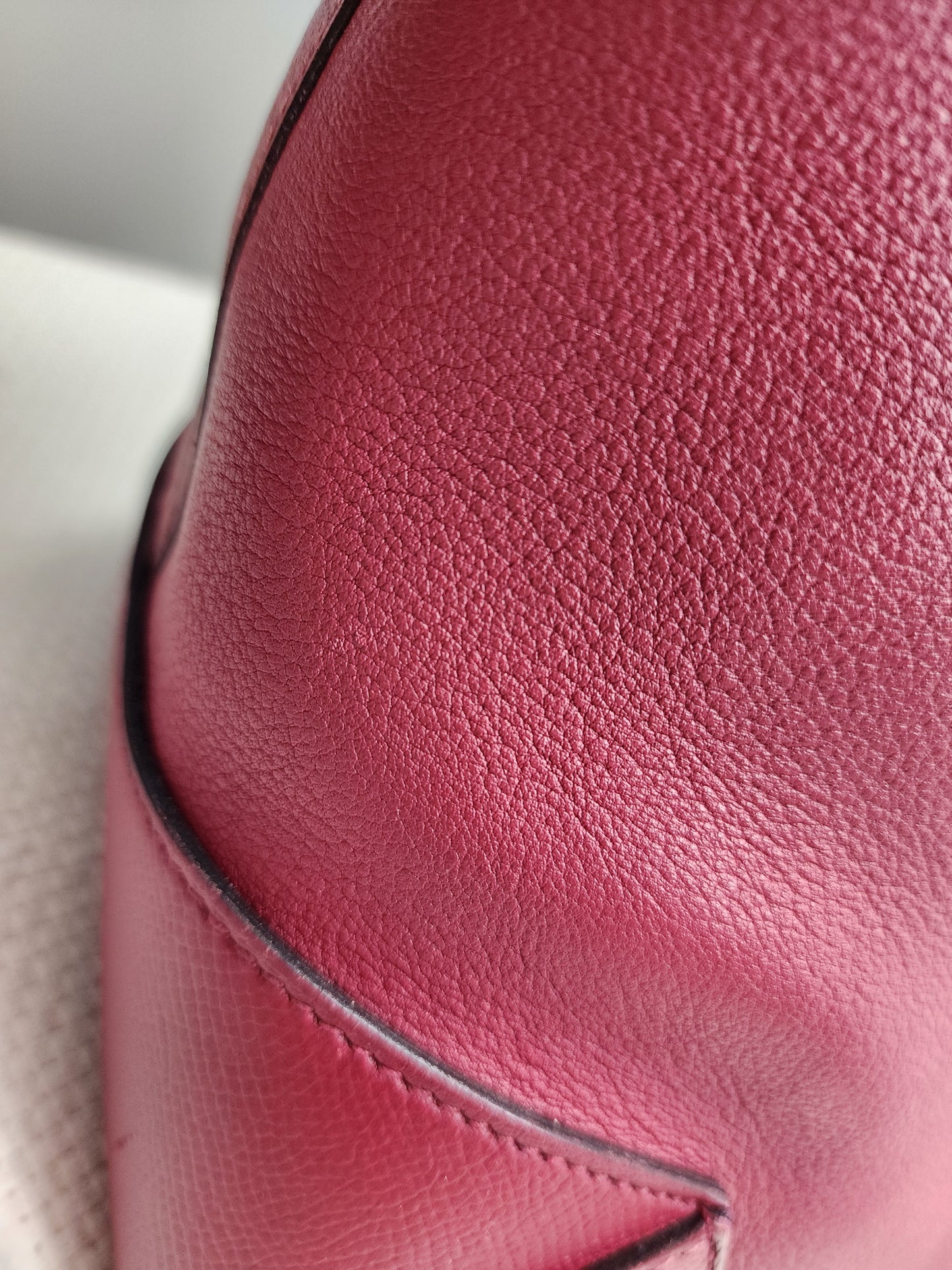 Hermes Rouge Grenat Evercolor / Epsom Maxi Box 36 Cabas
