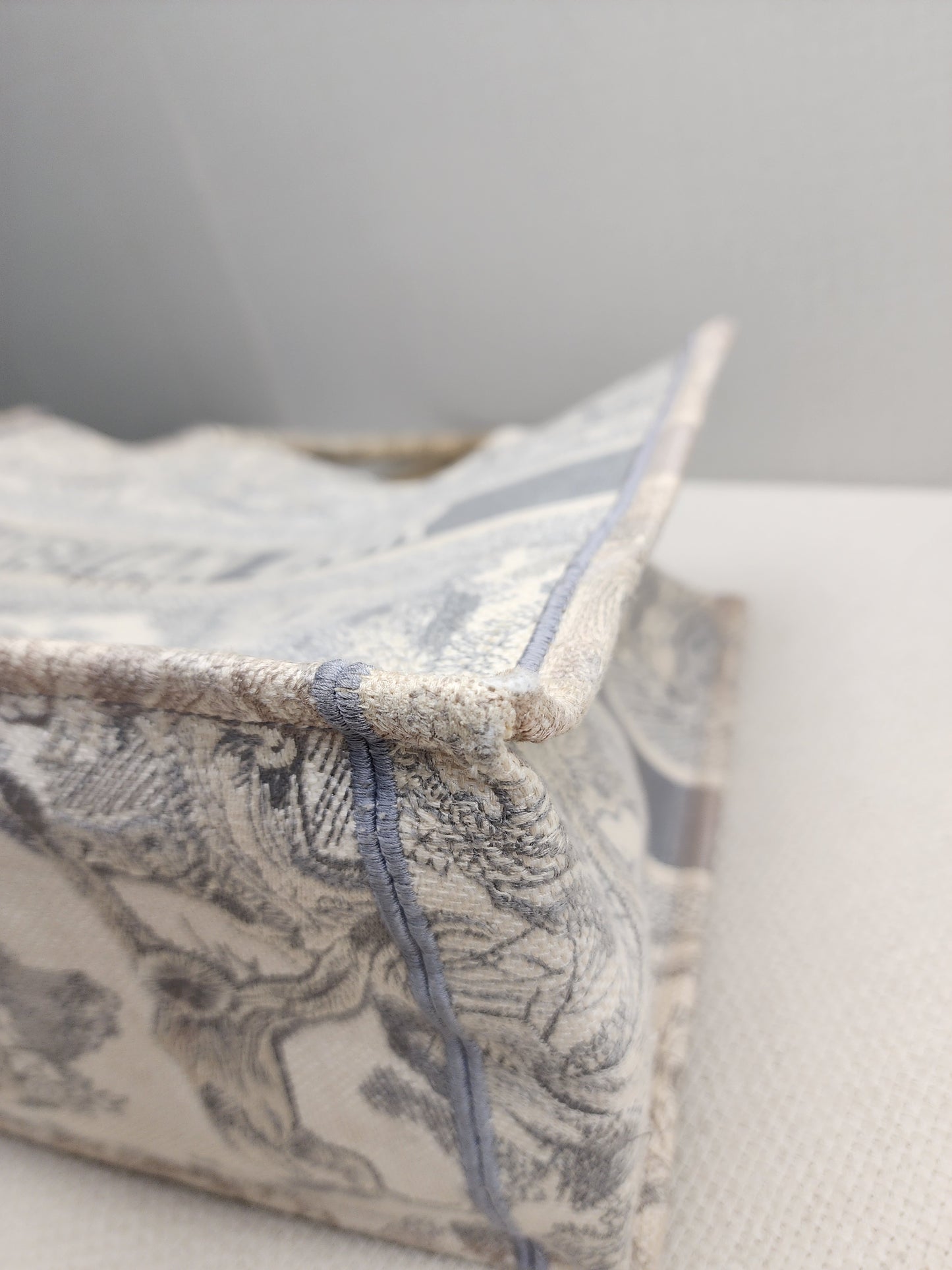 Dior Grey Toile De Jouy Medium Book Tote