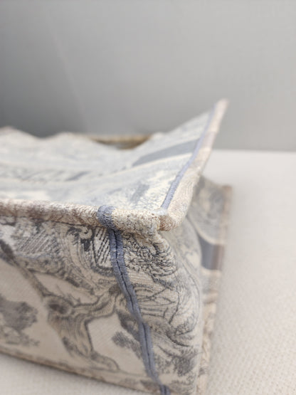 Dior Grey Toile De Jouy Medium Book Tote