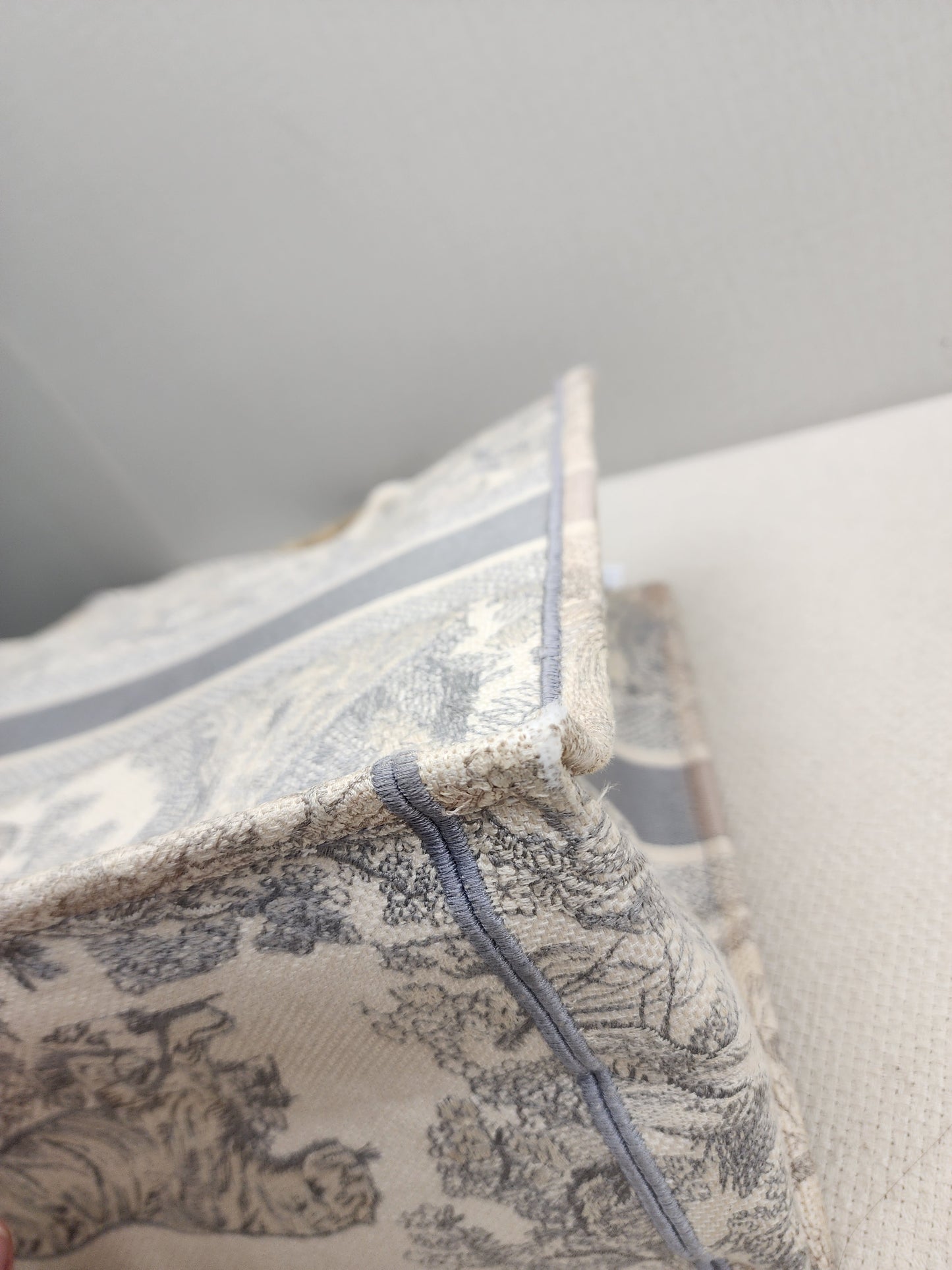 Dior Grey Toile De Jouy Medium Book Tote