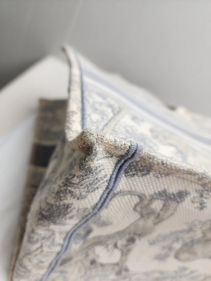 Dior Grey Toile De Jouy Medium Book Tote
