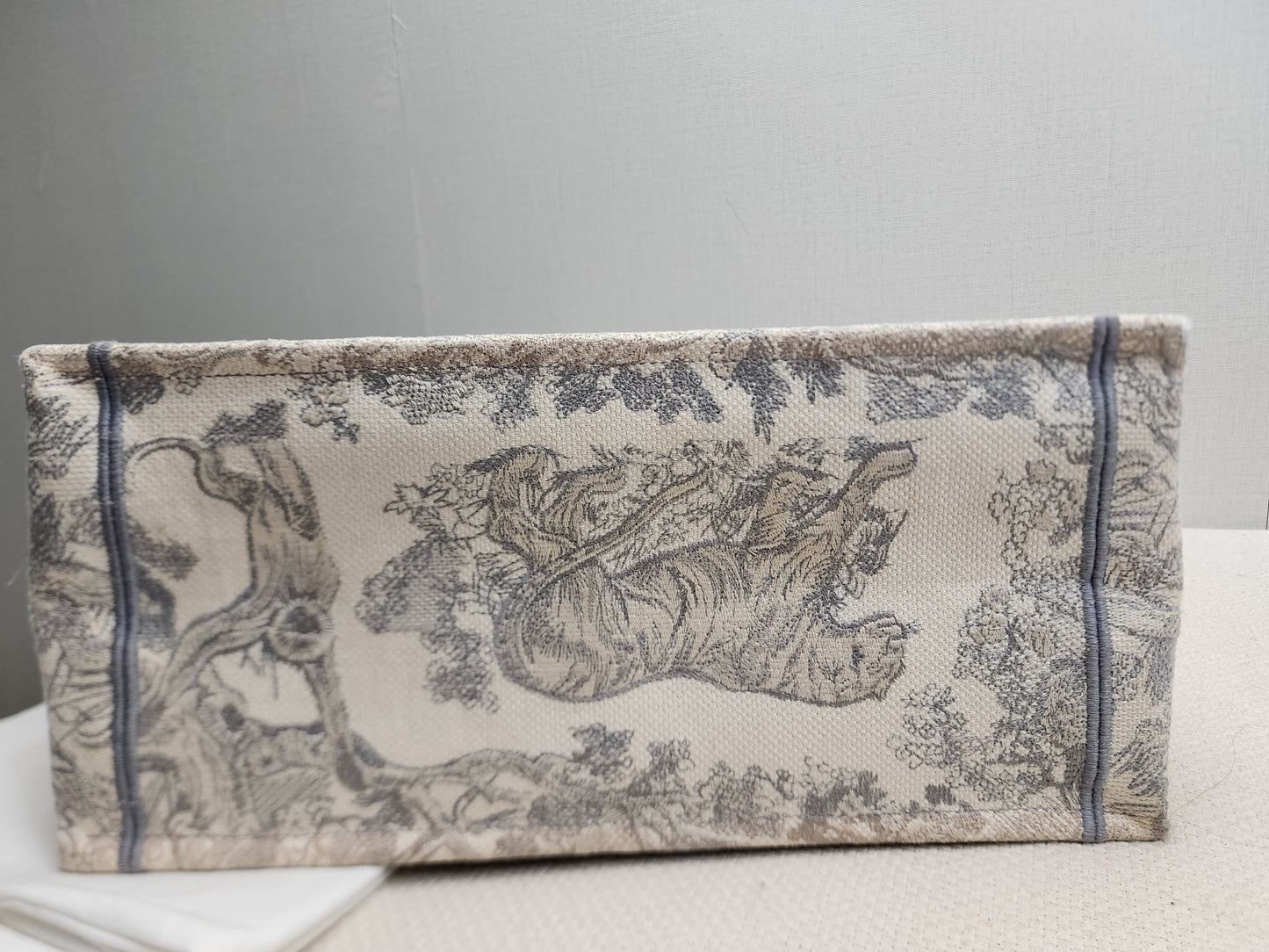 Dior Grey Toile De Jouy Medium Book Tote