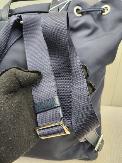 Prada Blue Nylon Small Backpack